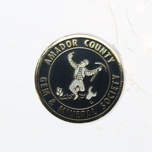 Vintage Amador County California Gem & Mineral Society Pin Brooch Mineralogy
